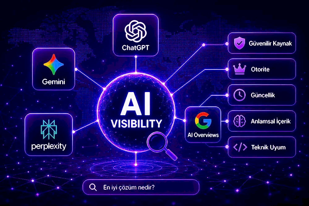 AI Görünürlük Nedir? Yapay Zeka Destekli Gelecekte Dijital Varlığınızı Otoriteye Dönüştürme Rehberi